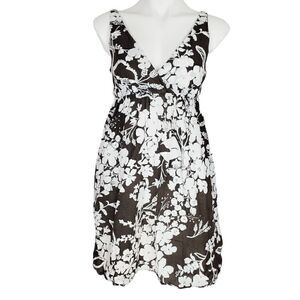 Old Navy floral summer dress brown white Size Medium